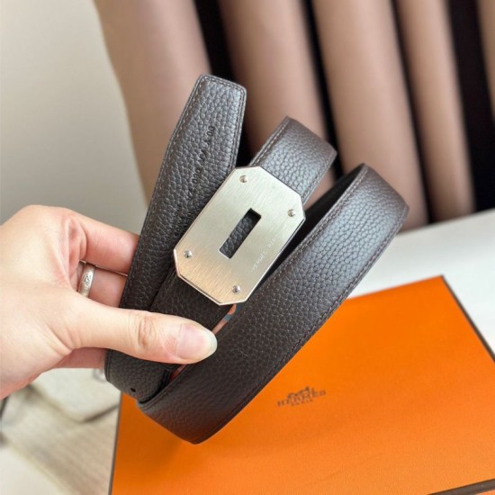 Replica Hermes Neo Reversible Belt 32MM Chocolate Clemence