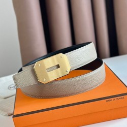 Replica Hermes Neo Reversible Belt 32MM Gray/Black Clemence 