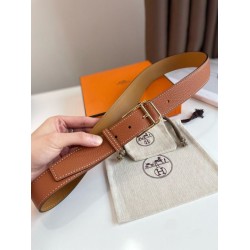 Replica Hermes Romain 35MM Belt Clemence Brown