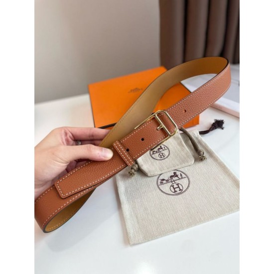 Replica Hermes Romain 35MM Belt Clemence Brown