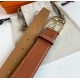Replica Hermes Romain 35MM Belt Clemence Brown