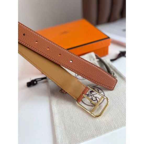Replica Hermes Romain 35MM Belt Clemence Brown