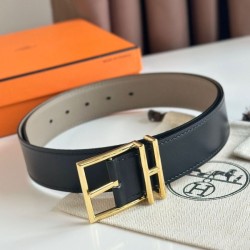 Replica Hermes Romain 35MM Belt Gray/Black Clemence