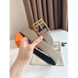 Replica Hermes Romain 35MM Belt Gray/Black Clemence