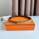 Replica Hermes Gamma 13mm Reversible Belt Epsom Taupe Gray/Black