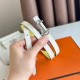 Replica Hermes Gamma 13mm Belt Reversible Epsom Taupe Swift White/Yellow