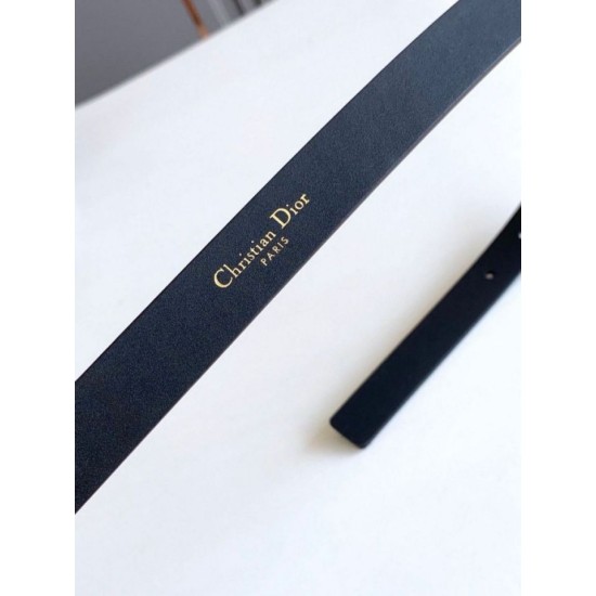 Replica Dior Saddle 20MM Belt Black Fake