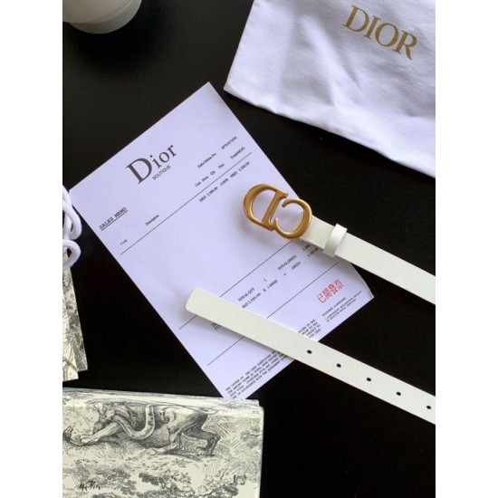 Replica Dior Saddle 20MM Belt White Fake