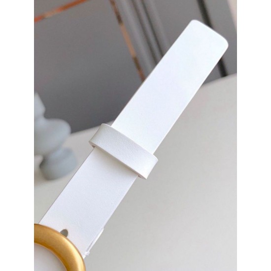 Replica Dior Saddle 20MM Belt White Fake