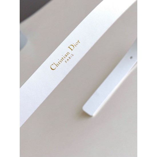 Replica Dior Saddle 20MM Belt White Fake