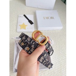 Replica Dior Saddle 20MM Belt Dior Oblique Jacquard Blue Fake