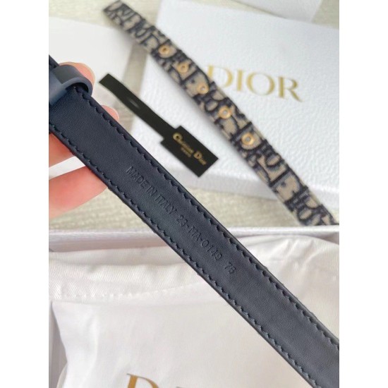 Replica Dior Saddle 20MM Belt Dior Oblique Jacquard Blue Fake