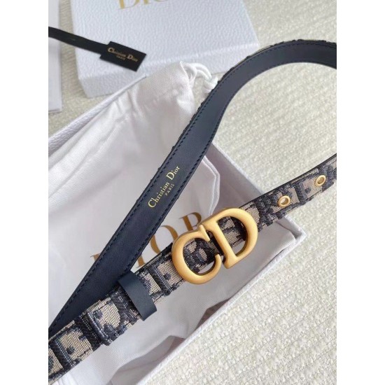 Replica Dior Saddle 20MM Belt Dior Oblique Jacquard Blue Fake