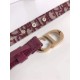 Replica Dior Saddle 20MM Belt Dior Oblique Jacquard Bordeaux Fake