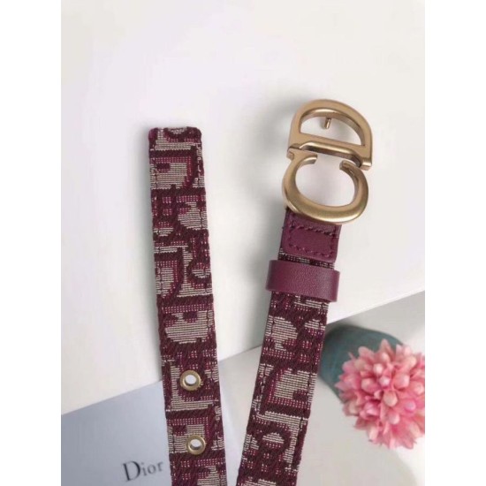 Replica Dior Saddle 20MM Belt Dior Oblique Jacquard Bordeaux Fake