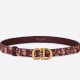 Replica Dior Saddle 20MM Belt Dior Oblique Jacquard Bordeaux Fake