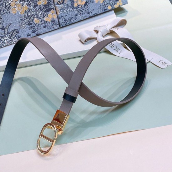 Replica Dior 30 Montaigne Reversible 20MM Belt Grey/Black Fake