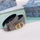 Replica Dior 30 Montaigne Reversible 20MM Belt Grey/Black Fake