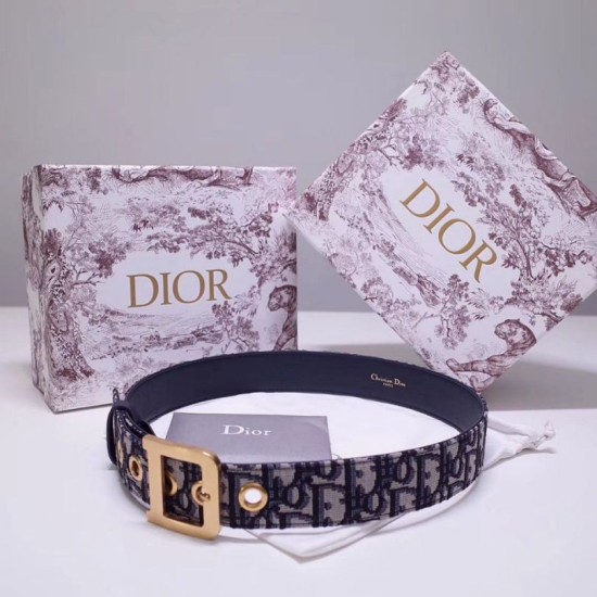 Replica Dior Diorquake 35MM Belt Oblique Blue Fake