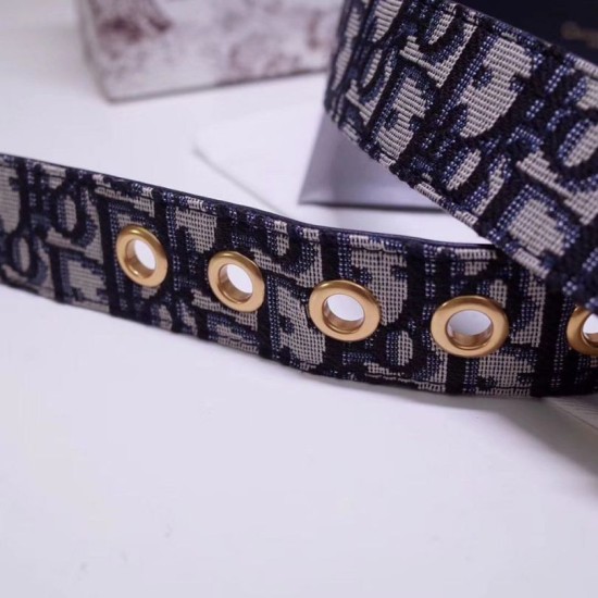 Replica Dior Diorquake 35MM Belt Oblique Blue Fake