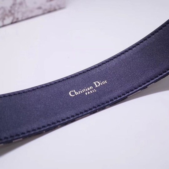 Replica Dior Diorquake 35MM Belt Oblique Blue Fake