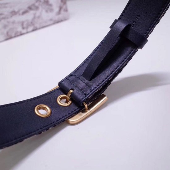 Replica Dior Diorquake 35MM Belt Oblique Blue Fake