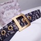 Replica Dior Diorquake 35MM Belt Oblique Blue Fake