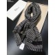 Replica Christian Dior Stole Wool Scarves Black/White Fake