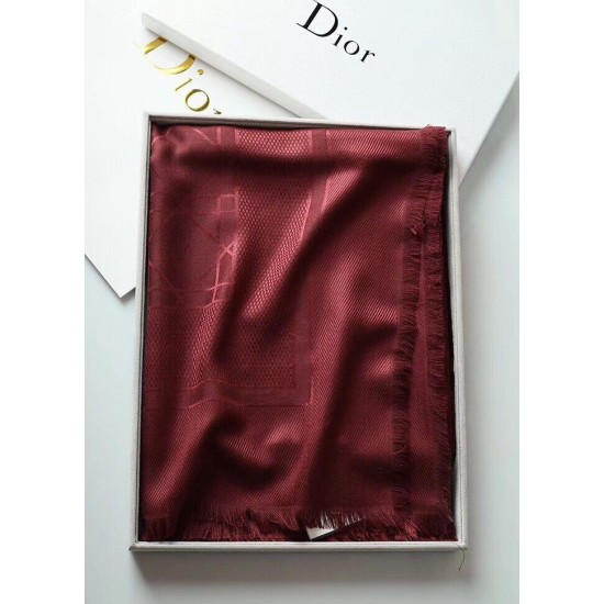 Replica Christian Dior Cannage Shawl 140 cm Bordeaux Fake