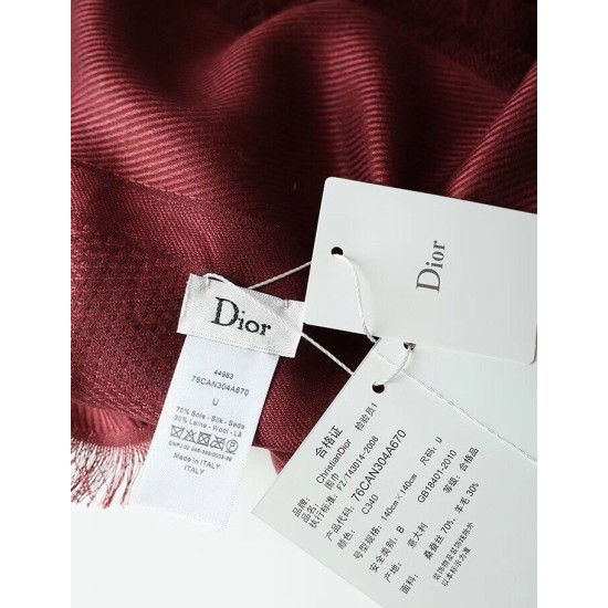 Replica Christian Dior Cannage Shawl 140 cm Bordeaux Fake