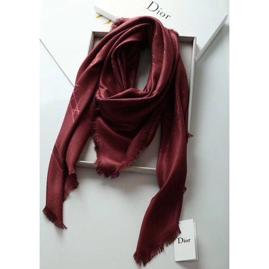 Replica Christian Dior Cannage Shawl 140 cm Bordeaux Fake