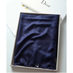 Replica Christian Dior Cannage Shawl 140cm Navy Blue Fake