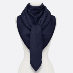 Replica Christian Dior Cannage Shawl 140cm Navy Blue Fake