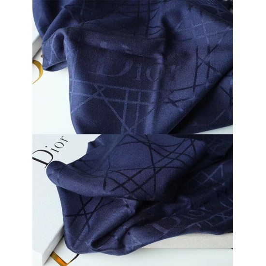Replica Christian Dior Cannage Shawl 140cm Navy Blue Fake