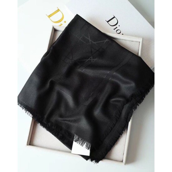 Replica Christian Dior Cannage Shawl 140cm Black Fake