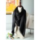 Replica Christian Dior Cannage Shawl 140cm Black Fake