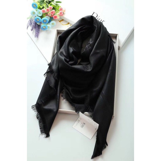 Replica Christian Dior Cannage Shawl 140cm Black Fake