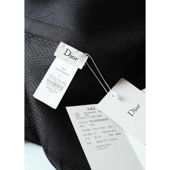 Replica Christian Dior Cannage Shawl 140cm Black Fake