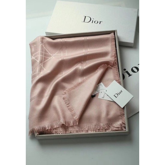 Replica Christian Dior Cannage Shawl 140cm Light Pink  Fake