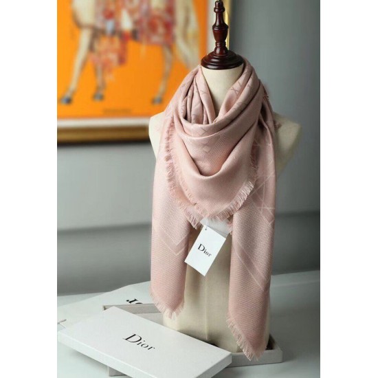 Replica Christian Dior Cannage Shawl 140cm Light Pink  Fake