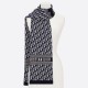 Replica Dior CD Oblique Stole Wool and Cashmere Blue Fake
