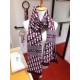 Replica Dior CD Oblique Stole Wool and Cashmere Bordeaux Fake