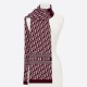 Replica Dior CD Oblique Stole Wool and Cashmere Bordeaux Fake