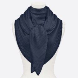 Replica Dior Oblique Shawl 140 CM Navy Blue Fake