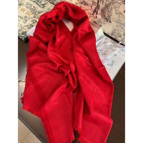 Replica Dior Oblique Shawl 140 CM Red Fake