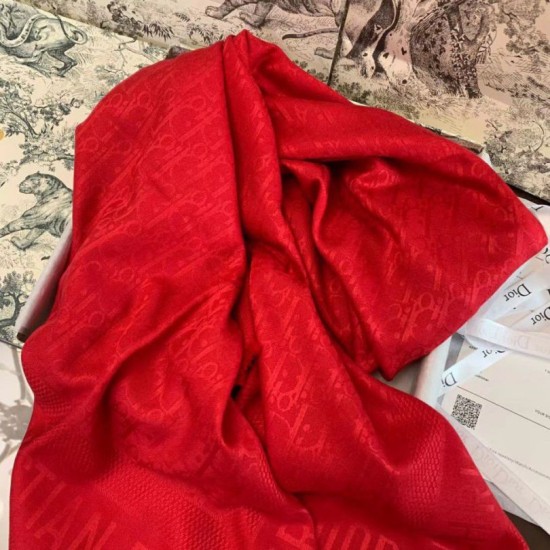 Replica Dior Oblique Shawl 140 CM Red Fake