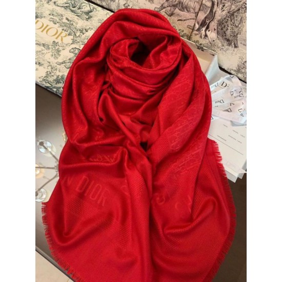 Replica Dior Oblique Shawl 140 CM Red Fake