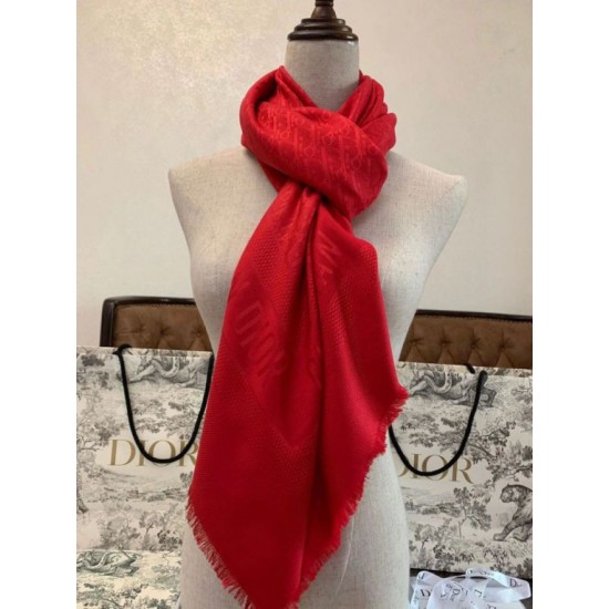 Replica Dior Oblique Shawl 140 CM Red Fake
