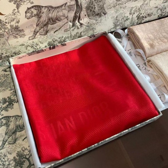 Replica Dior Oblique Shawl 140 CM Red Fake