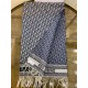Replica Dior Oblique Scarf Blue Cashmere Fake